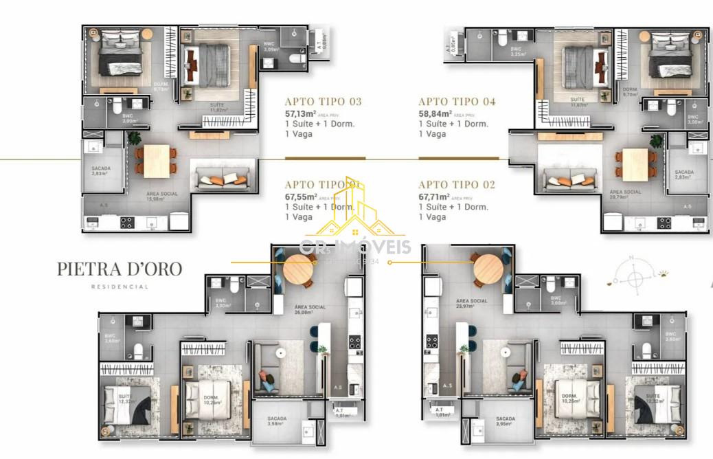 Apartamento, 2 quartos, 57 m² - Foto 8