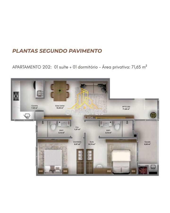Apartamento, 2 quartos, 71 m² - Foto 3