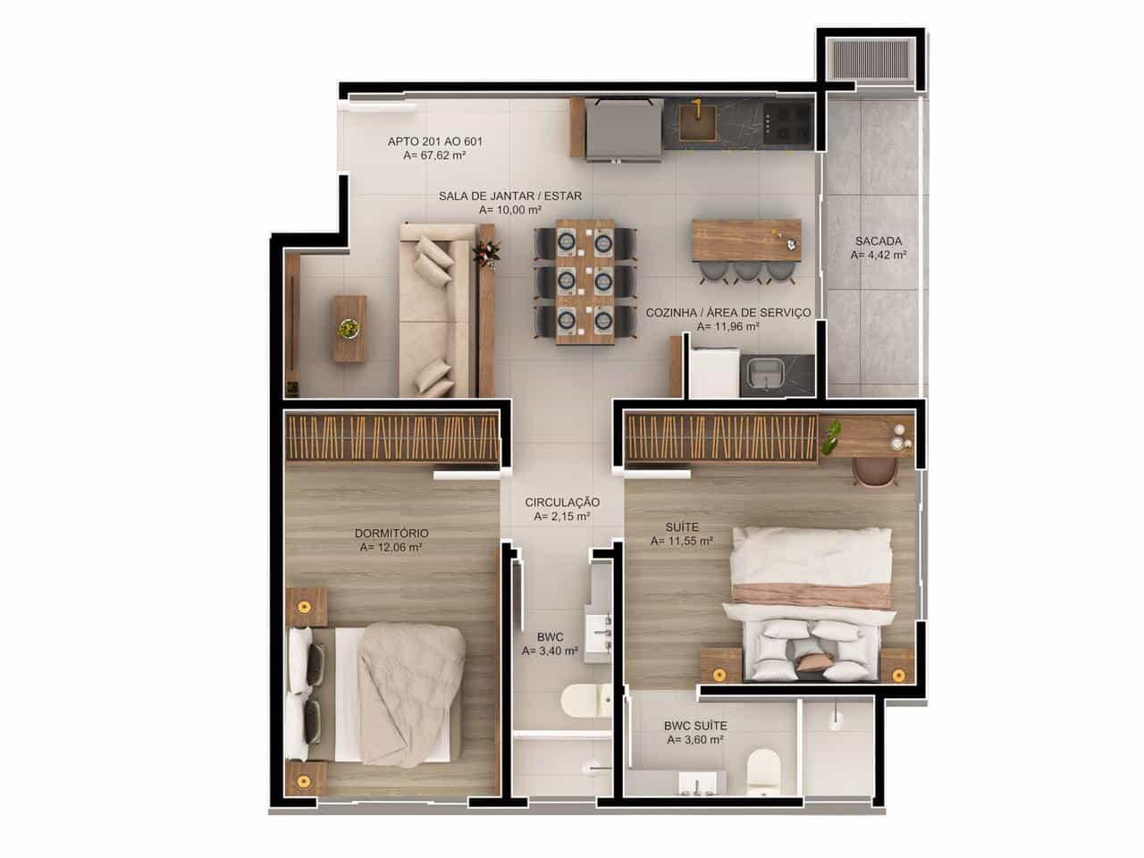 Apartamento, 2 quartos, 55 m² - Foto 15