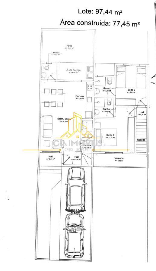 Sobrado, 2 quartos, 77 m² - Foto 20